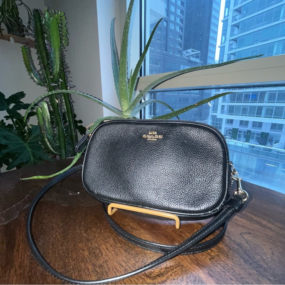 Coach Black Leather Crossbody Bag